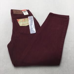 Vintage Javolis 919 Jeans Womens 16 Red Dark Wash High Rise Straight Denim